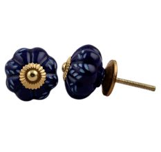 Navy Blue Cut Knob