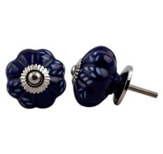 Navy Blue Cut Knob