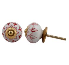 Red Flower Knob