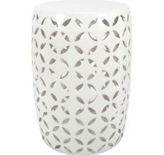 Metal Stool/Plant Stand - White
