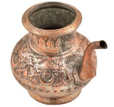 Engraved Copper Water Pot With A Spout