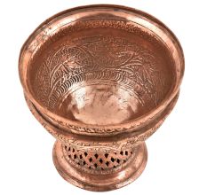 Chinar Carved Kashmir Copper Bowl