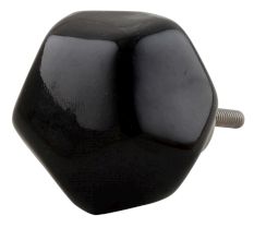 Solid Black Octagon Ceramic Knobs Online
