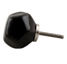 Solid Black Octagon Ceramic Knobs Online