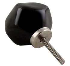 Solid Black Octagon Ceramic Knobs Online