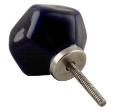 Solid Navy Blue Octagon Ceramic Knobs Online