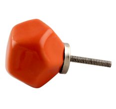 Solid Orange Octagon Ceramic Knobs Online