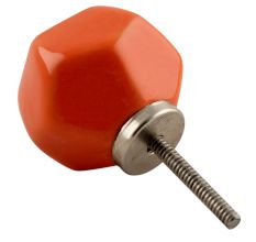 Solid Orange Octagon Ceramic Knobs Online