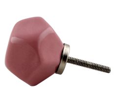 Solid Pink Octagon Ceramic Knobs Online