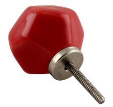 Solid Red Octagon Ceramic Knobs Online