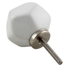 Solid White Octagon Ceramic Knobs Online