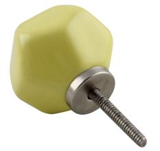 Solid Yellow Octagon Ceramic Knobs Online