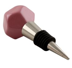 Solid Pink Octagon Ceramic Wine Stopper Online