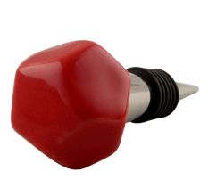 Solid Red Octagon Ceramic Wine Stopper Online