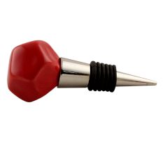 Solid Red Octagon Ceramic Wine Stopper Online