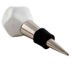 Solid White Octagon Ceramic Wine Stopper Online