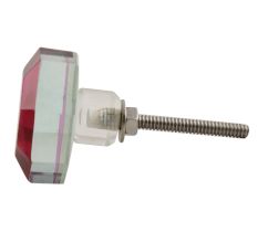 Queen Pink Flat Octagon Dresser Glass Knob Online