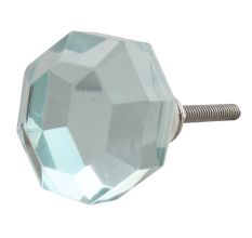 Silver Flat Octagon Dresser Glass Knob Online