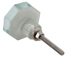 Silver Flat Octagon Dresser Glass Knob Online