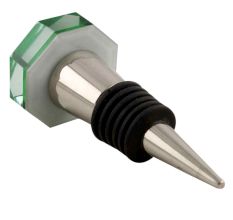 Green Flat Octagon Dresser Glass Wine Stopper Online