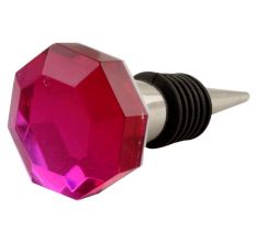 Queen Pink Flat Octagon Dresser Glass Wine Stopper Online