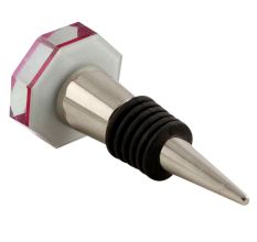 Queen Pink Flat Octagon Dresser Glass Wine Stopper Online