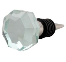 Silver Flat Octagon Dresser Glass Wine Stopper Online