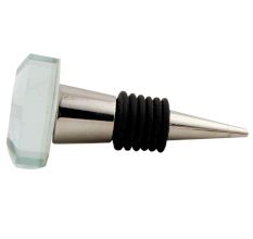 Silver Flat Octagon Dresser Glass Wine Stopper Online