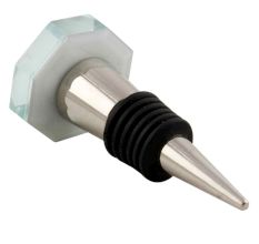 Silver Flat Octagon Dresser Glass Wine Stopper Online