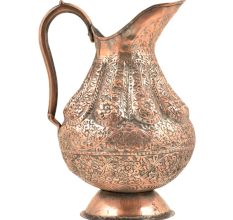 Handcraftedï¿½Ornate Repousse Brass Copper Pitcherï¿½Jug
