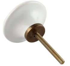 Turquoise Ceramic Floral Cabinet Knob