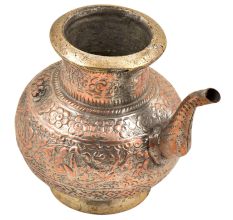 Copper Hand Engraved Floral Engraved Islamic Style Holy Water Pot