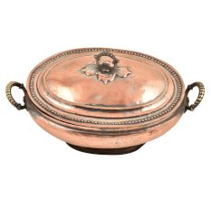 Engraved Rice Bowl With Deliate Design On The Lid And Handles