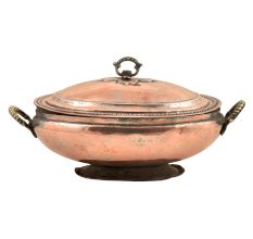 Engraved Rice Bowl With Deliate Design On The Lid And Handles