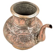 Brass Engraved Copper Holy Water Pot With A Stout