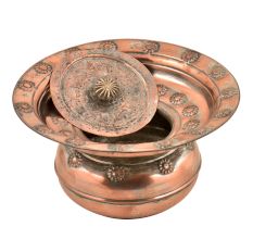 Copper Home Decor Spitoon Bowl With Lid