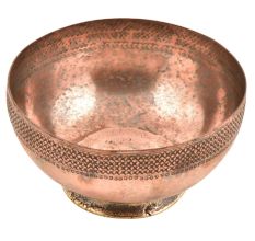 Starry Pattern Border Engraved On Rim OF Copper Bowl