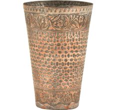 Engraved Bricks With Floral Border Copper Glass