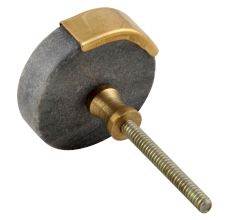 Grey Round Golden Stone Cabinet Knob