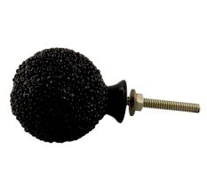 Black Glass Beads Cabinet Knobs