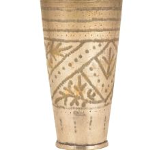 Brass Leaf Etched In A Triangle Pattern Lassi Glass