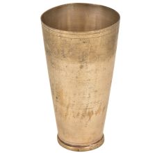 Brass Handmade Tall Punjabi  Glass Plain Looking Exterior
