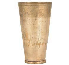 Brass Handmade Tall Punjabi  Glass Plain Looking Exterior