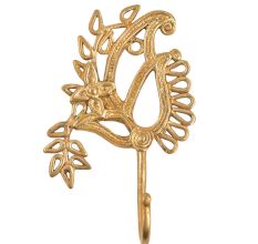 Traditional Brass Parsley and Leaf Wall Hook 