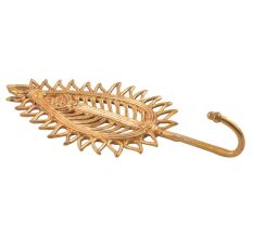 Brass leafy Flower Design Wall Hook 