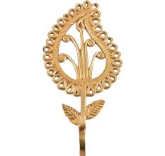 Tribal Brass Parsely Ornate Design Wall Hook 