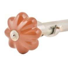 Ceramic Big Flower ShapedÂ Orange Curtain Rod Finial
