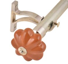 Ceramic Big Flower ShapedÂ Orange Curtain Rod Finial