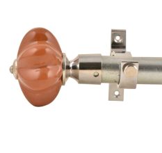 Ceramic Big Flower ShapedÂ Orange Curtain Rod Finial