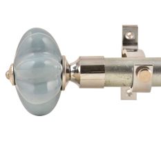 Ceramic Big Flower ShapedÂ Sky Blue Curtain Rod Finial